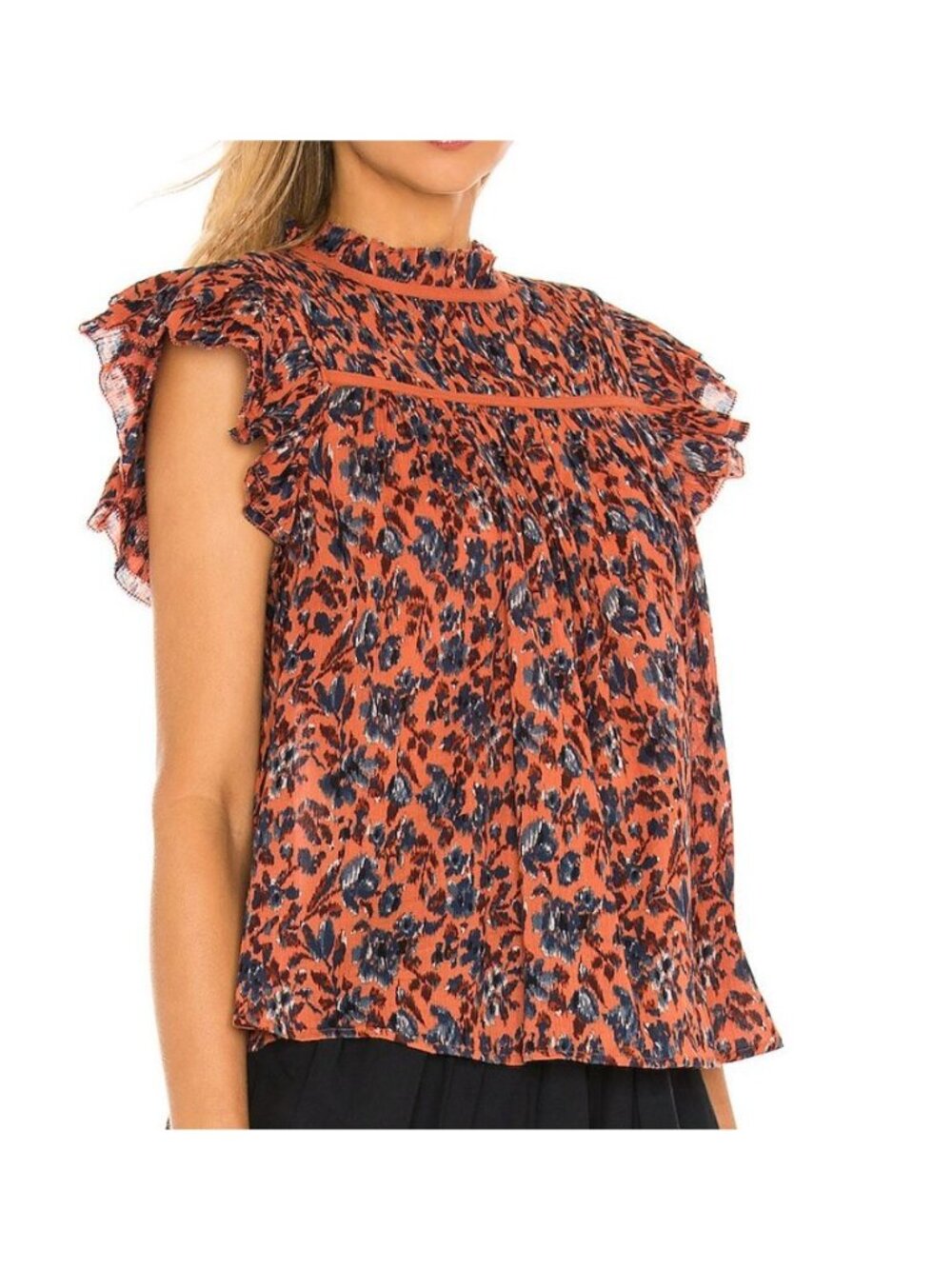 Ulla Johnson Etta Top in Rosewood Floral Blouse Size 4
